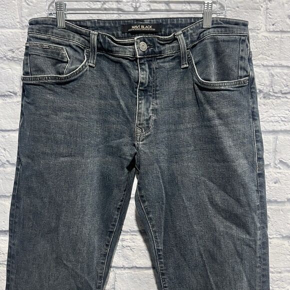 Mavi Martin Men Straight Leg Jeans Dark Blue Denim Pants Size 36X30 (34X29) - Picture 4 of 15